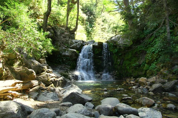 Ein Kleiner Inacayal Wasserfall Den Bergen Villa Angostura Argentinien — Stockfoto