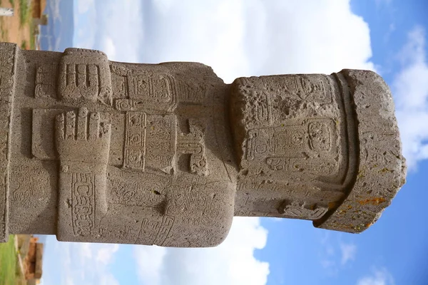 Uma Vista Templo Kalasasaya Sítio Arqueológico Tiwanaku Paz Bolivya — Fotografia de Stock