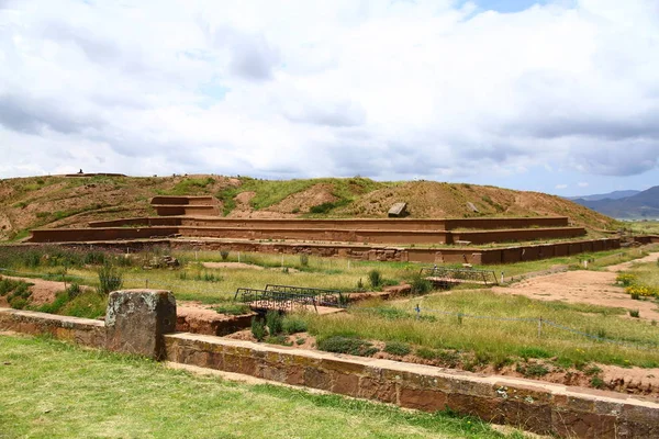 Tiwanaku Sítio Arqueológico Bolívia — Fotografia de Stock