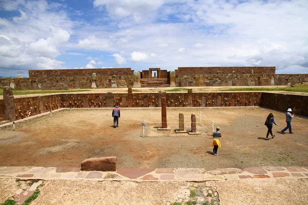 Tiwanaku Arkeologiska Fyndplats Bolivia — Stockfoto