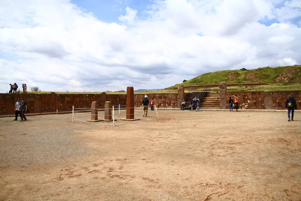 Tiwanaku Arkeologiska Fyndplats Bolivia — Stockfoto