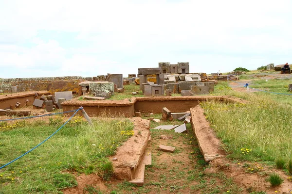 Pumapunku Harabeleri Tiwanaku Arkeolojik Alanı Paz Bolivya — Stok fotoğraf