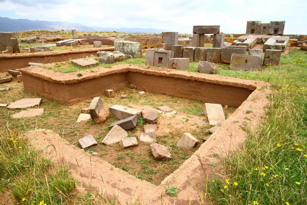 Ruïnes Van Pumapunku Tiwanaku Paz Bolivia — Stockfoto