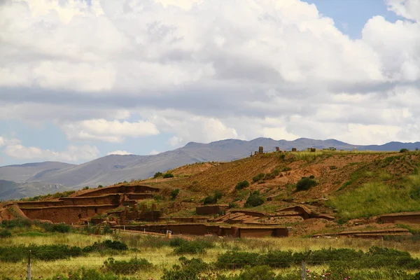 Piscinas Construção Tiwanaku Archaeological Site Paz Bolívia — Fotografia de Stock