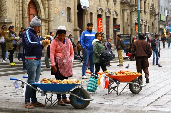 Fruit Sellers Plaza San Francisco Paz — Stock Photo, Image