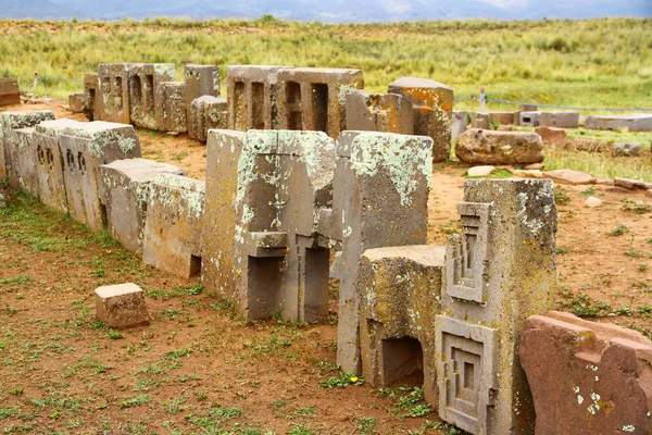 Pumapunku Ruinen Der Archäologischen Stätte Tiwanaku Paz Bolivien — Stockfoto