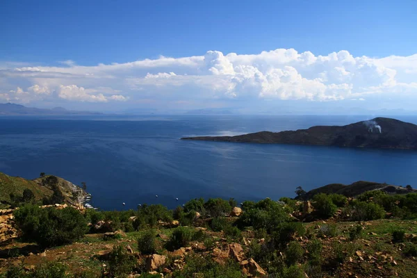 Der Titicacasee Ist Der Höchstgelegene Schiffbare See Der Welt Bolivien — Stockfoto