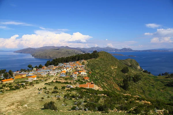 Isla Del Sol Lake Titicaca Bolivia Března2019 Krásná Krajina Nejvyššího — Stock fotografie