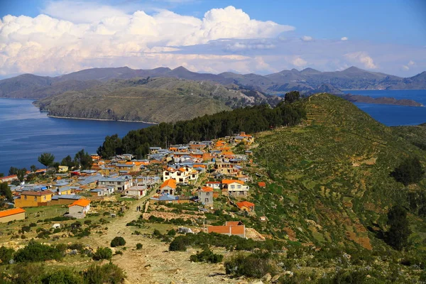 Isla Del Sol Lake Titicaca Bolivia Března2019 Krásná Krajina Nejvyššího — Stock fotografie