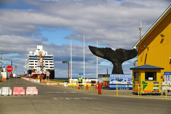 Θέα Από Τις Ακτές Της Punta Arenas Αυτή Χιλιανή Πόλη — Φωτογραφία Αρχείου