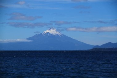 Güzel manzara Llanquihue Gölü, Puerto Varas, Şili