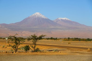 A beautiful landscape of the salt flats in Valle de la Luna (Moon Valley) in San Pedro de Atacama, Chile