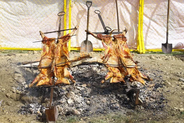 Asado Traditionell Chilensk Grillmetod — Stockfoto