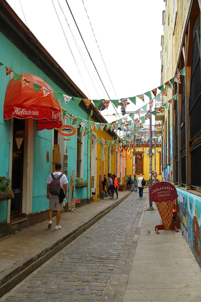 Paseo Gervasoni Een Van Schilderachtige Doorgangen Van Valparaiso Het Gelegen — Stockfoto