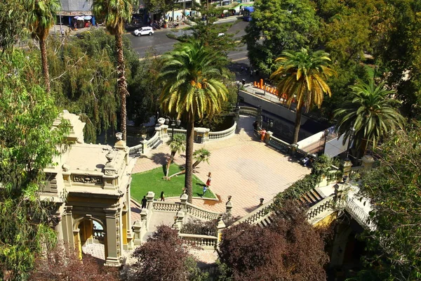 Вид Площади Plaza Pedro Valdivia Площадь Pedro Valdivia Английском Языке — стоковое фото