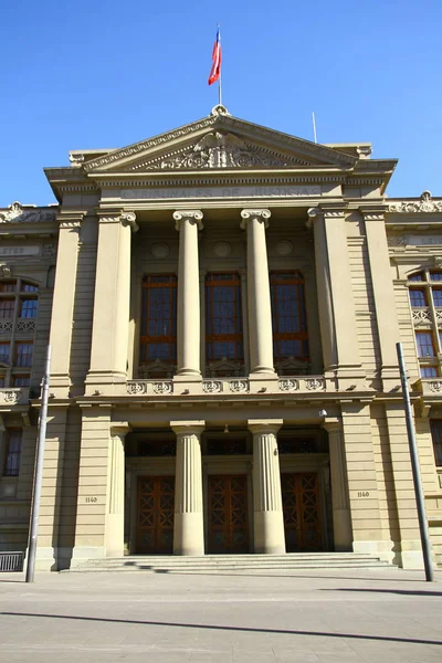 Pohled Paláce Spravedlnosti Santiagu Chile — Stock fotografie