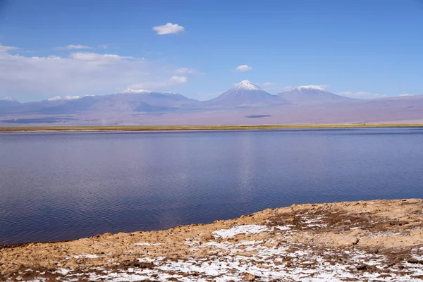 智利圣佩德罗德阿塔卡马盐滩之眼 Ojos Del Salar 的全景 — 图库照片