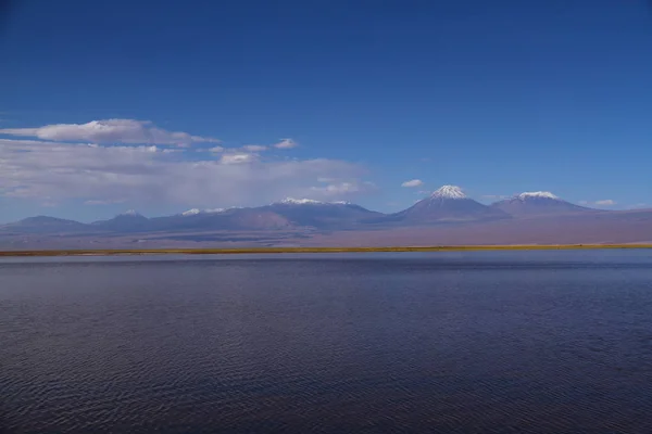 智利圣佩德罗德阿塔卡马盐滩之眼 Ojos Del Salar 的全景 — 图库照片