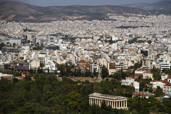 Parthenon Atina Nın Bilinen Antik Hazinelerinden Biridir Akropolis Tepesinde Yer — Stok fotoğraf