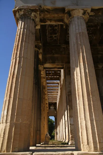 Détails Architecturaux Temple Hephaestus Athènes Grèce — Photo