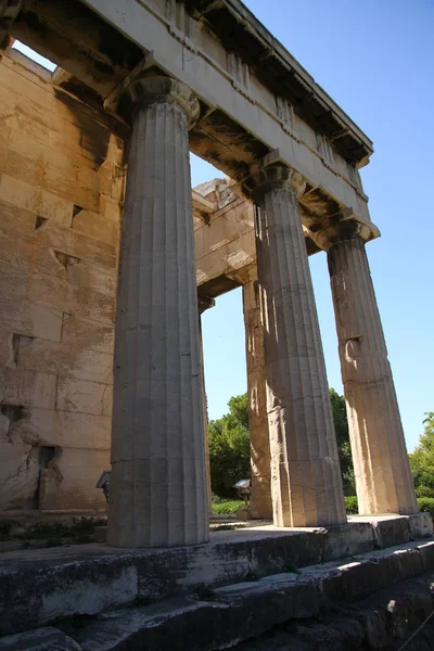 Détails Architecturaux Temple Hephaestus Athènes Grèce — Photo