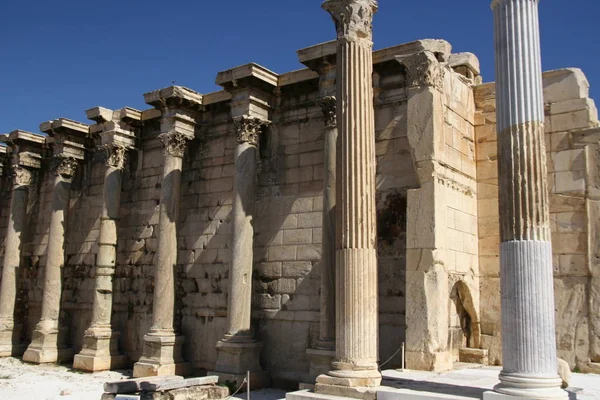 Detalhes Arquitetônicos Templo Hefesto Atenas Grécia — Fotografia de Stock