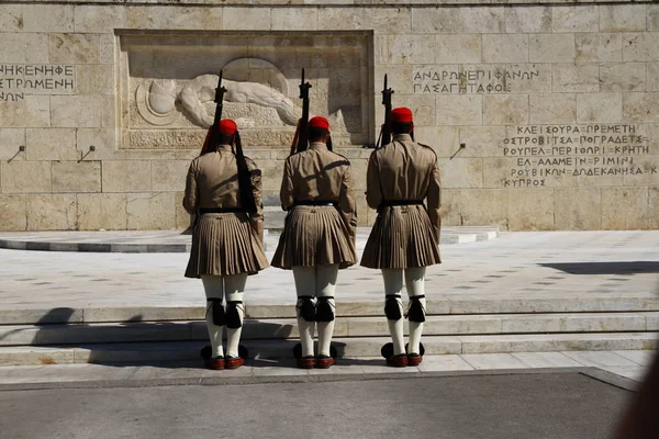 Unknown Soldiers Tomb Athens Greece September 2012 Change Guard Ceremony — Stock Photo, Image