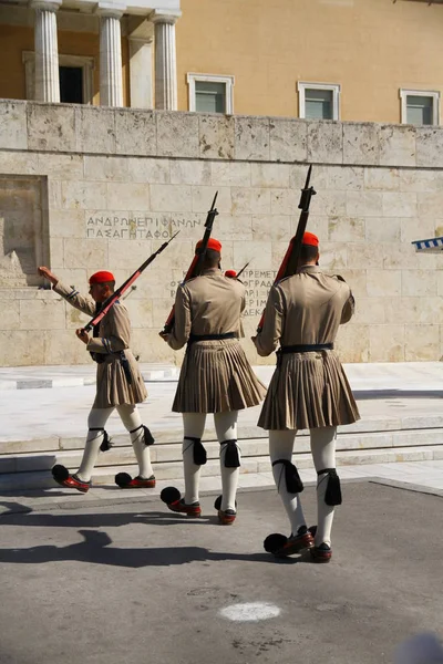 Unknown Soldiers Tomb Athens Greece September 2012 Change Guard Ceremony — Stock Photo, Image