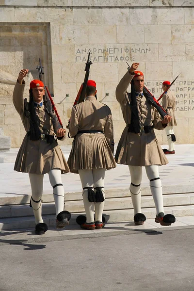 Unknown Soldiers Tomb Athens Greece September 2012 Change Guard Ceremony — Stock Photo, Image