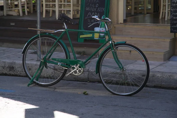 Vedere Bicicletă Stradă Atena Grecia — Fotografie, imagine de stoc