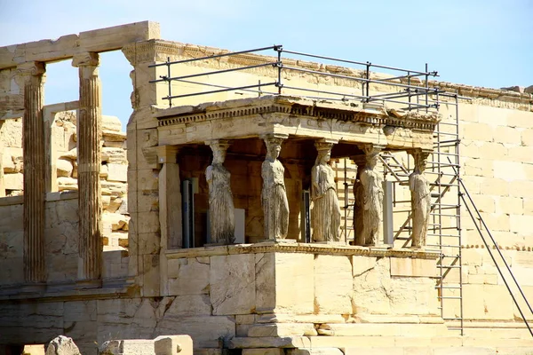 Erechtheion Est Temple Grec Antique Sur Côté Nord Acropole Qui — Photo