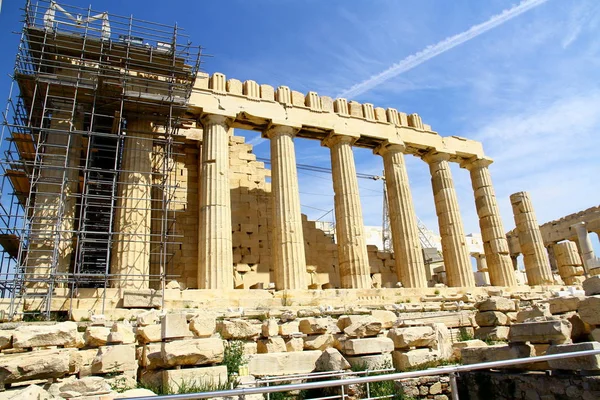 Détails Architecturaux Temple Héphaïstos Athènes Grèce — Photo