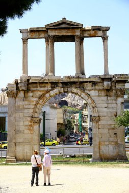 temple of Olympian Zeus and Mount Lycabettus, Athens Greece