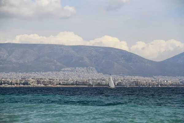 Uma Vista Custo Pireu Grécia — Fotografia de Stock