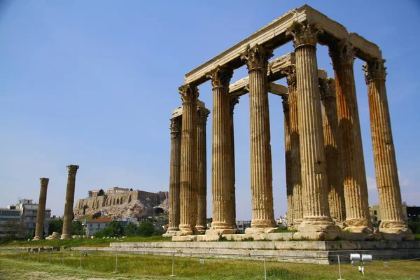 Templo Zeus Olympian Monte Lycabettus Atenas Greece — Fotografia de Stock