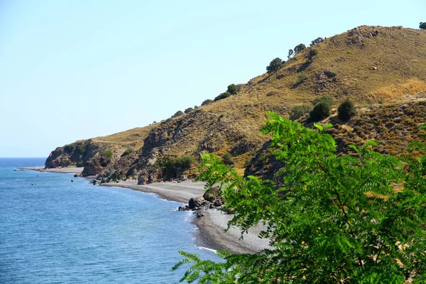 Ein Blick Auf Den Strand Von Eftalou Lesbos Griechenland — Stockfoto
