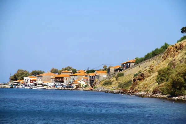 Lesvos Greece August 2018 Beautiful Small Town — Stock Photo, Image