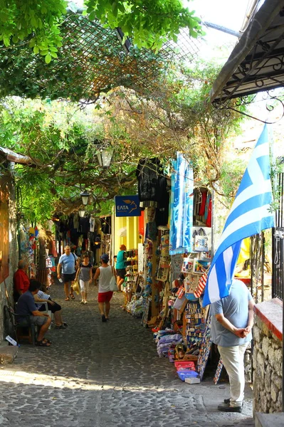 Lesvos Grecia Agosto 2018 Souvenirs Selling —  Fotos de Stock