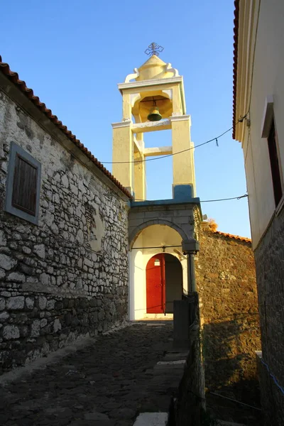 Una Vista Desde Iglesia Lesbos Grecia — Foto de Stock