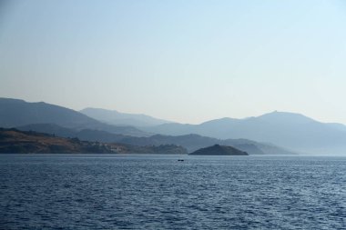 Adanın manzarası, Lesvos Yunanistan.