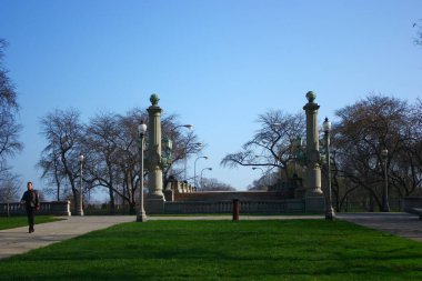 Chicago, ABD - 23 Kasım 2009. Chicago 'daki parkın manzarası..
