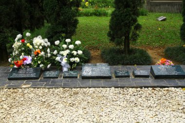 MEDELLİN, KOLOMBIA - 6 Mayıs 2019. Escobar ailesinin mezarlığı. Medellin 'de Kolombiyalı bir uyuşturucu baronu ve narkotik teröristi olan Pablo Escobar' ın mezarı da dahil..