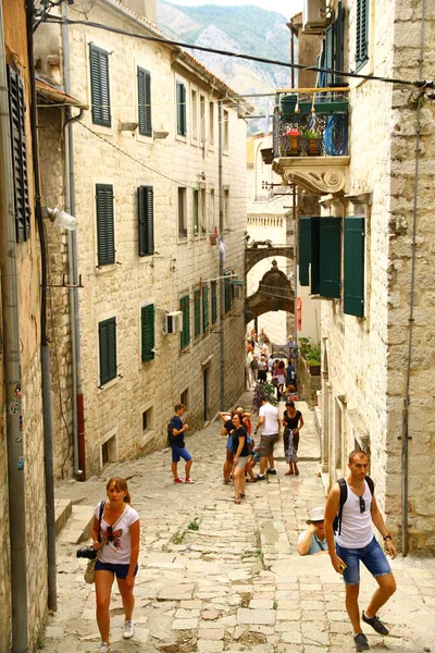 Kotor Montenegro Settembre 2015 Kotor Una Spettacolare Città Vecchia Con — Foto Stock