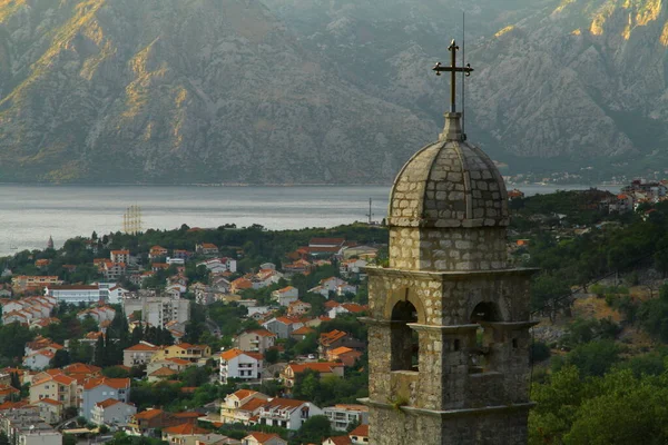 Baía Panorâmica Kotor Montenegro — Fotografia de Stock