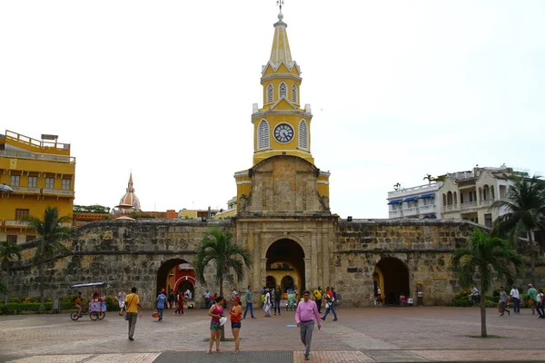 Cartagena Colombia May 2019 Clock Tower Monument Most Iconic Landmark — Stock Photo, Image