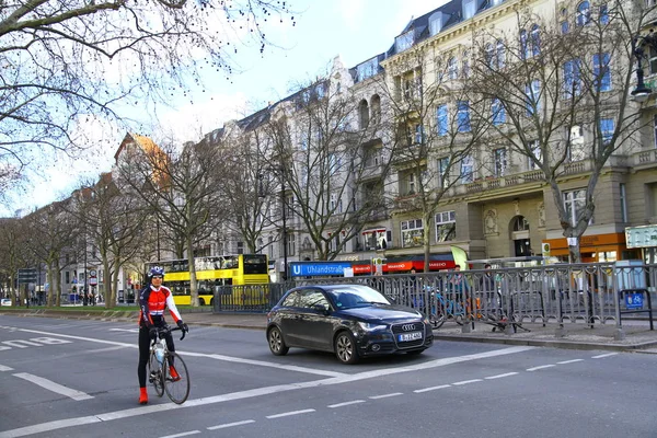 Berlin Tyskland Februari 2015 Utsikt Från Berlins Gator Cykel Populär — Stockfoto