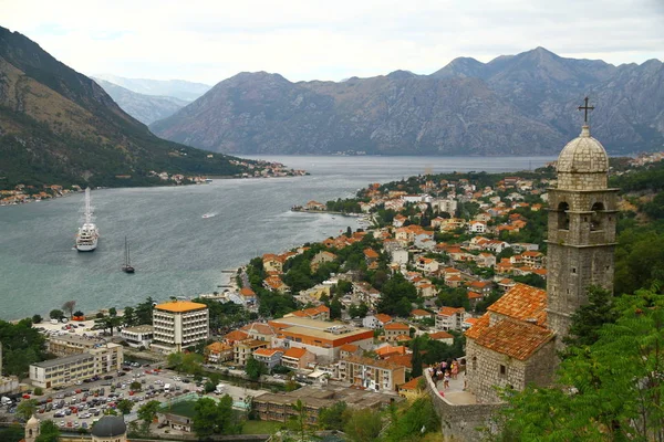 Baía Panorâmica Kotor Montenegro — Fotografia de Stock