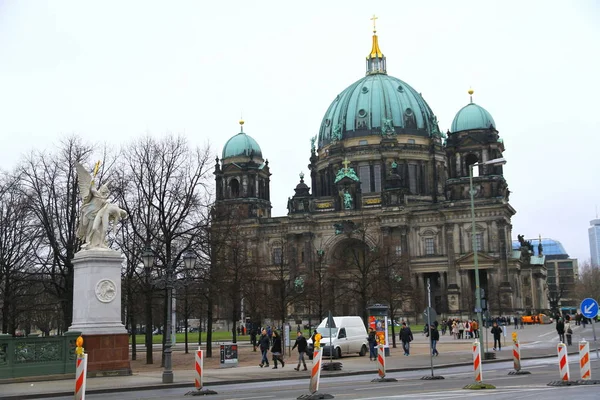 Berlínská Katedrála Pohled Mostu Schlossbrcke Berlín — Stock fotografie