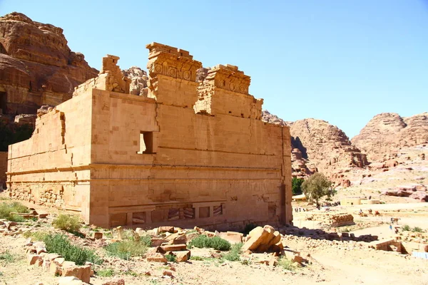 Una Vista Dall Antica Città Petra Giordania — Foto Stock