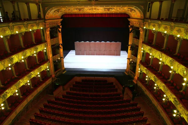 Teatro Colon Bogota Колумбія Квітня 2019 Вид Сцени Головному Залі — стокове фото